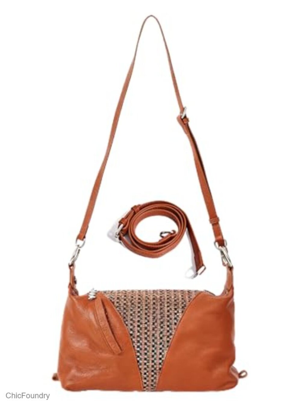 Genuine Leather Crossbody Bag 3-in-1 Sling Backpack Adjustable Straps Hidden
